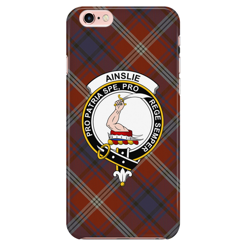 Image of Ainslie Ancient Scottish Clan Tartan Phone Case - shirtskishirt