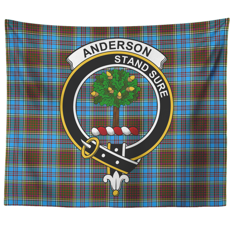 Image of Wall Tapestry Anderson Tartan Clan Badge Scottish - shirtskishirt