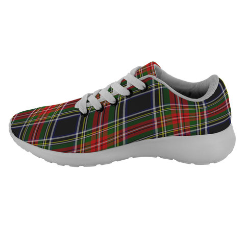 Image of Tartan Sneakers - Stewart Black Scotland | Unisex Tartan Running Shoes | Sneakers Men & Women Tartan Shoes