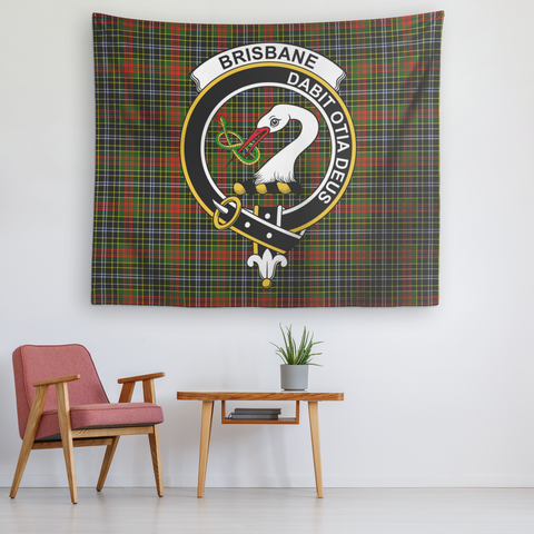 Image of Wall Tapestry Brisbane Tartan Clan Badge Scottish