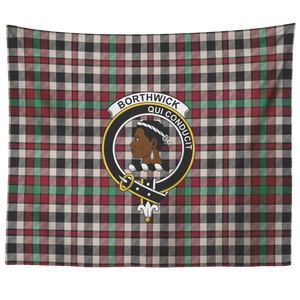 Wall Tapestry Borthwick Ancient Tartan Clan Badge Scottish