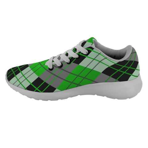 Image of Tartan Sneakers - Green Scottish Woven Tartan Scotland | Unisex Tartan Running Shoes | Sneakers Men & Women Tartan Shoes