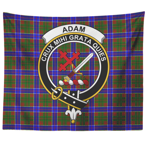 Image of Wall Tapestry Adam Tartan Clan Badge Scottish - shirtskishirt