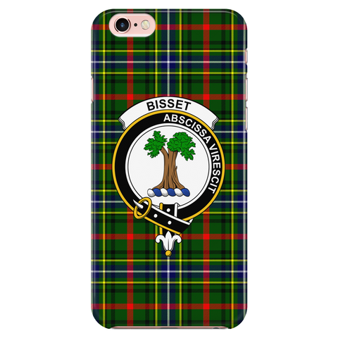 Image of Bisset Pattern Scottish Clan Tartan Phone Case - shirtskishirt