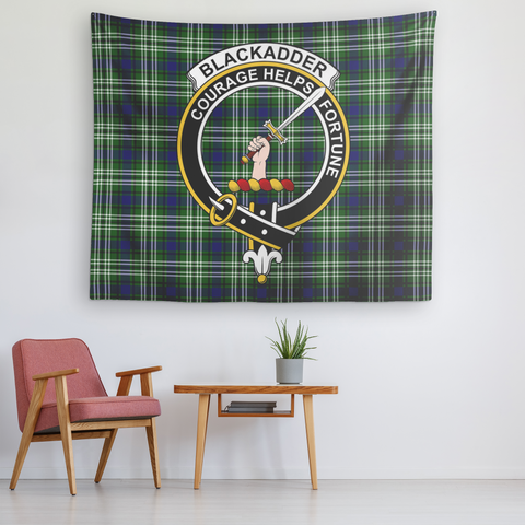 Image of Wall Tapestry Blackadder Tartan Clan Badge Scottish - shirtskishirt