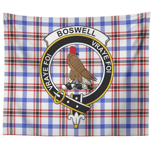 Wall Tapestry Boswell Modern Tartan Clan Badge Scottish