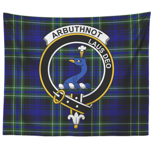 Wall Tapestry Arbuthnot Hunting Tartan Clan Badge Scottish - shirtskishirt