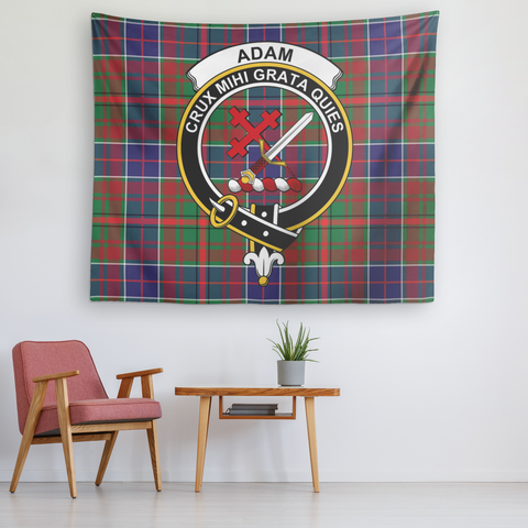 Image of Wall Tapestry Adam Ancient Tartan Clan Badge Scottish - shirtskishirt