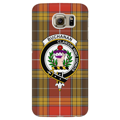 Image of Buchanan Old Set Weathered Scottish Clan Tartan Phone Case - shirtskishirt