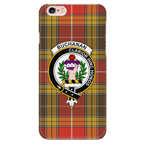 Image of Buchanan Old Set Weathered Scottish Clan Tartan Phone Case - shirtskishirt