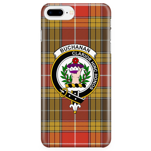 Image of Buchanan Old Set Weathered Scottish Clan Tartan Phone Case - shirtskishirt