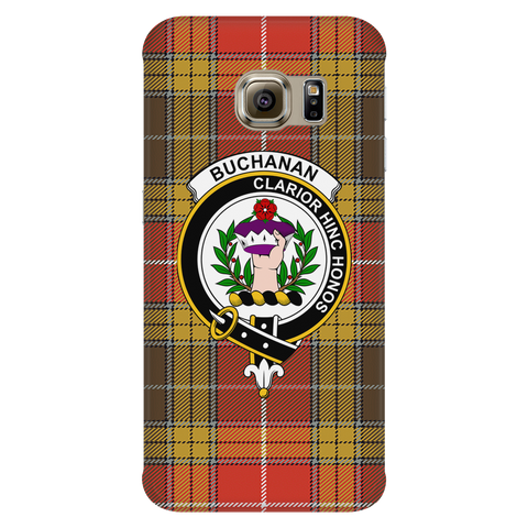 Image of Buchanan Old Set Weathered Scottish Clan Tartan Phone Case - shirtskishirt