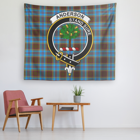 Image of Wall Tapestry Anderson Tartan Clan Badge Scottish - shirtskishirt