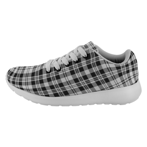 Image of Tartan Sneakers - Scott Black & White Modern Scotland | Unisex Tartan Running Shoes | Sneakers Men & Women Tartan Shoes