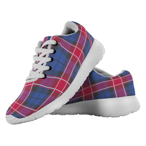 Tartan Sneakers - Graham Of Menteith Pink Scotland | Unisex Tartan Running Shoes | Sneakers Men & Women Tartan Shoes