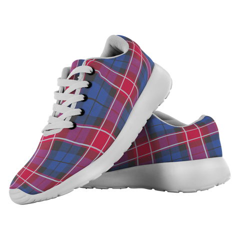 Image of Tartan Sneakers - Graham Of Menteith Pink Scotland | Unisex Tartan Running Shoes | Sneakers Men & Women Tartan Shoes