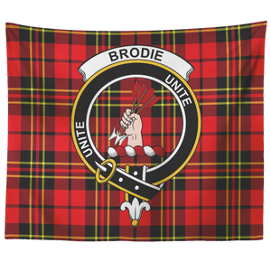 Wall Tapestry Brodie Modern Tartan Clan Badge Scottish