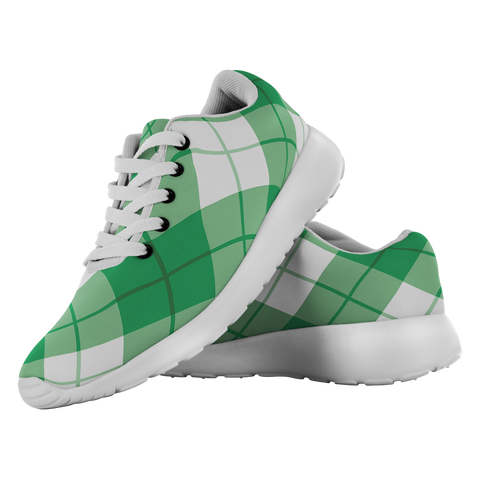 Image of Tartan Sneakers -  Bias Plaid Scotland | Unisex Tartan Running Shoes | Sneakers Men & Women Tartan Shoes