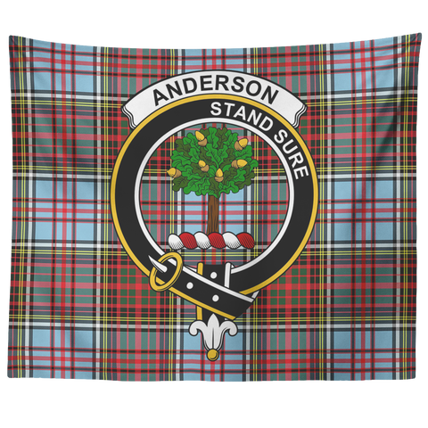 Image of Wall Tapestry Anderson Ancient Tartan Clan Badge Scottish - shirtskishirt