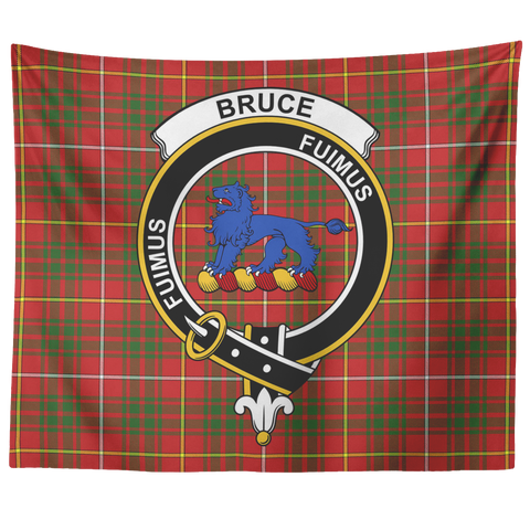 Image of Wall Tapestry Bruce Modern Tartan Clan Badge Scottish