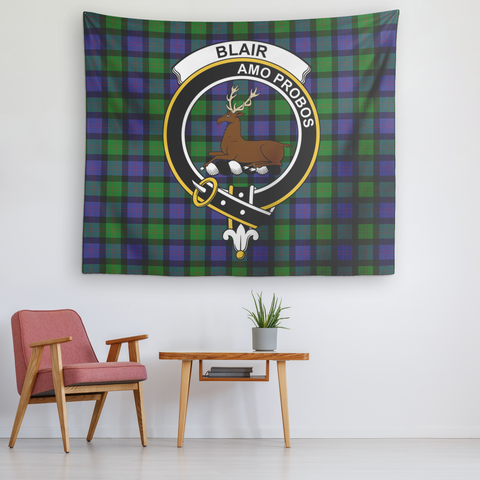 Image of Wall Tapestry Blair Tartan Clan Badge Scottish