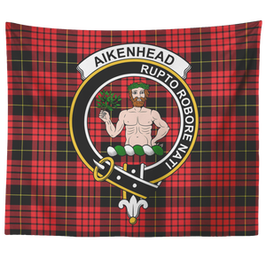 Wall Tapestry Aikenhead Tartan Clan Badge Scottish - shirtskishirt