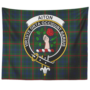 Wall Tapestry Aiton Tartan Clan Badge Scottish - shirtskishirt