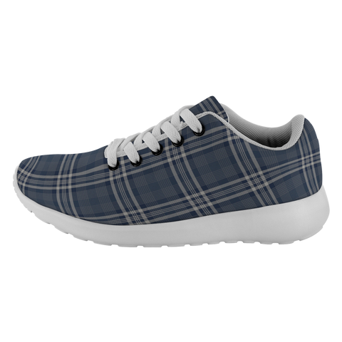 Image of Tartan Sneakers - Navy Formal Dress Grey Scotland | Unisex Tartan Running Shoes | Sneakers Men & Women Tartan Shoes