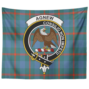 Wall Tapestry Agnew Ancient Tartan Clan Badge Scottish - shirtskishirt