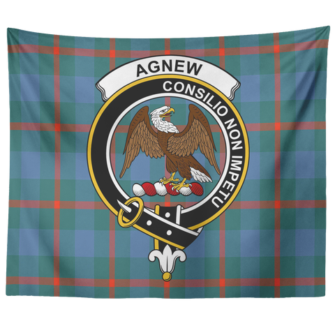 Image of Wall Tapestry Agnew Ancient Tartan Clan Badge Scottish - shirtskishirt