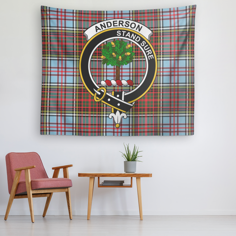 Image of Wall Tapestry Anderson Ancient Tartan Clan Badge Scottish - shirtskishirt