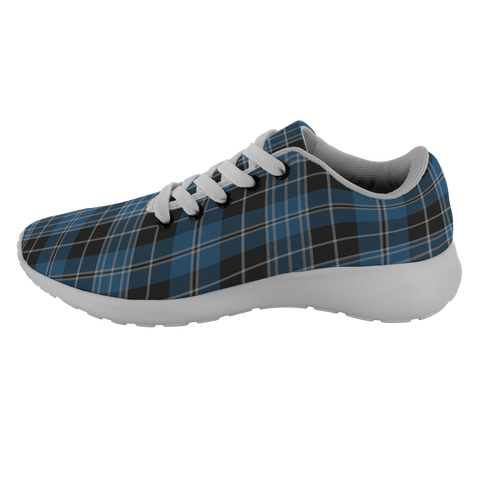 Image of ScottishShop Tartan Sneakers Clergy Blue Scotland Tartan Running Shoes - shirtskishirt