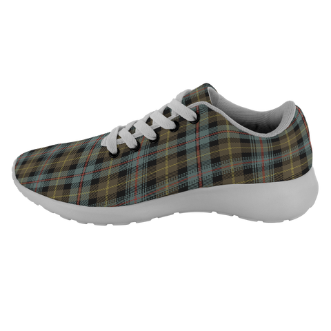 Image of ScottishShop Tartan Sneakers Farquharson Weathered Scotland Tartan Running Shoes - shirtskishirt