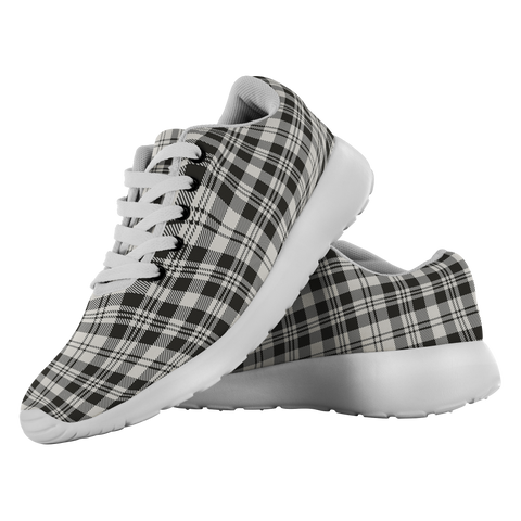 Image of Tartan Sneakers - Scott Black & White Ancient Scotland | Unisex Tartan Running Shoes | Sneakers Men & Women Tartan Shoes