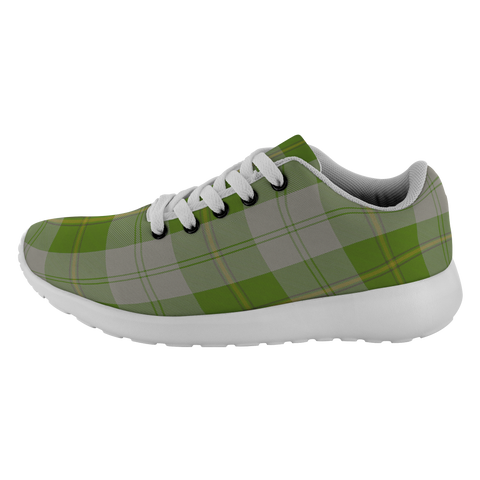 Image of ScottishShop Tartan Sneakers Cunningham Dress Green Dancers Scotland Tartan Running Shoes - shirtskishirt