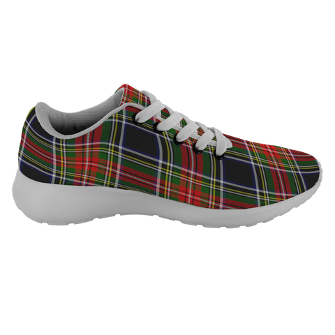 Image of Tartan Sneakers - Stewart Black Scotland | Unisex Tartan Running Shoes | Sneakers Men & Women Tartan Shoes