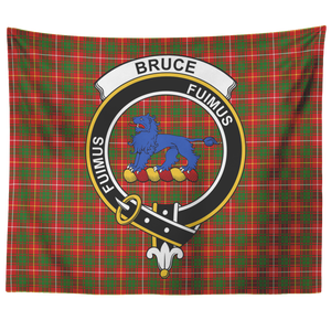 Wall Tapestry Bruce Tartan Clan Badge Scottish