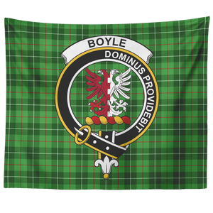 Wall Tapestry Boyle Tartan Clan Badge Scottish