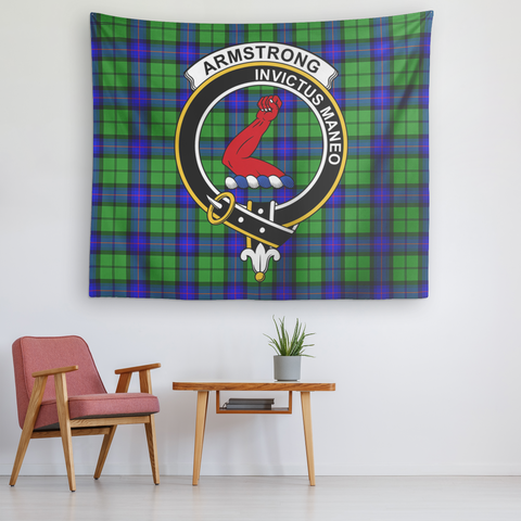 Image of Wall Tapestry Armstrong Tartan Clan Badge Scottish - shirtskishirt