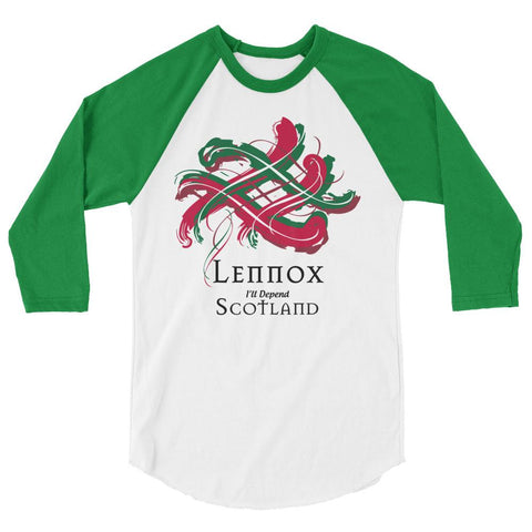 Image of Clan Lennox Tartan Scottish Sleeve Baseball Tee