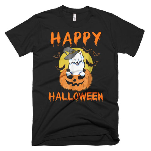 Image of The Witch Samoyed Funny Halloween T-Shirt