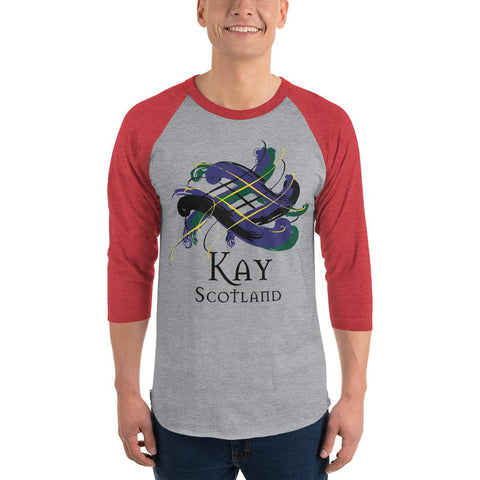 Image of Clan Kay Tartan Scottish Sleeve Baseball Tee