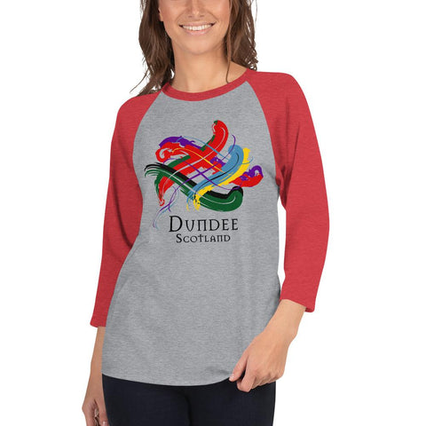 Image of Clan Dundee Scotland Tartan Scottish Sleeve Baseball Tee