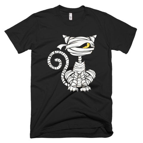 Image of Black Cat Mummy Halloween T-Shirt