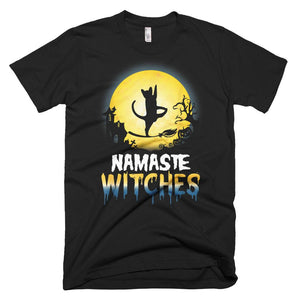 Namaste Witches Cat Yoga Costume Gift Halloween T-Shirt