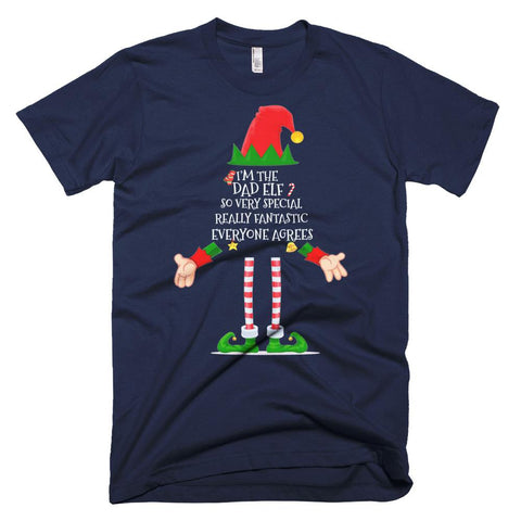 Image of I Am The Dad Elf Xmas Gift Shirt Elf Matching Family Group Christmas T-Shirt