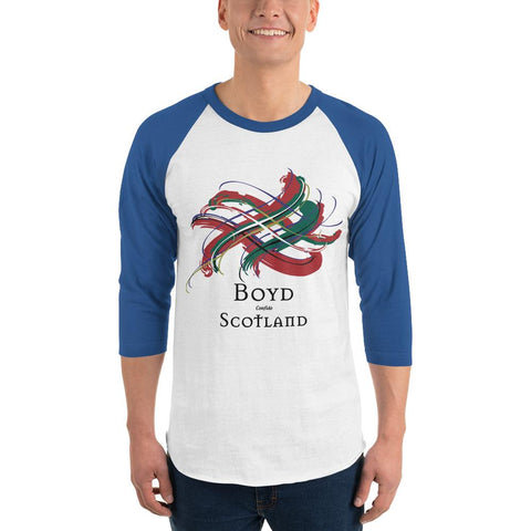 Image of Clan Boyd Tartan Scottish Sleeve Baseball Tee