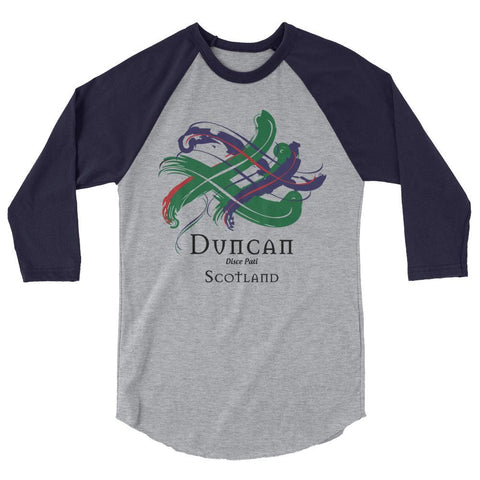 Image of Clan Duncan Tartan Scottish Sleeve Baseball Tee