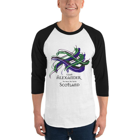 Image of Clan Alexander Tartan Scottish Sleeve Baseball Tee