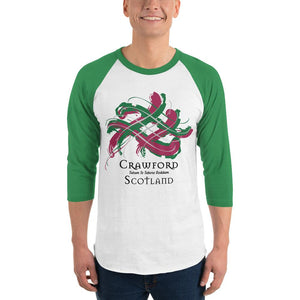 Clan Crawford Tartan Scottish Sleeve Baseball Tee